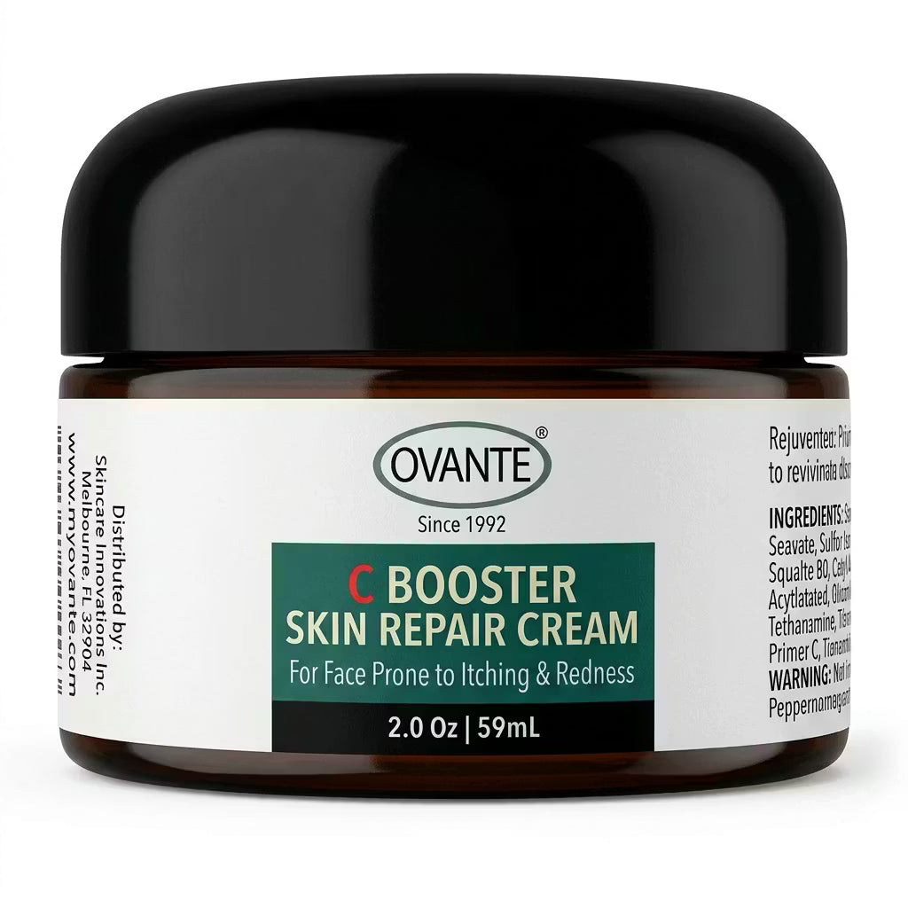 Ovante Demodex C Booster Cream – Vitamin C Face Cream for Demodex-Prone Skin, Redness-Prone Skin & Uneven-Looking Texture